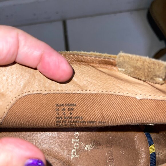 Polo Ralph Lauren Talan Suede Chukka Boot Size 11 Desert Tan - Picture 8 of 9